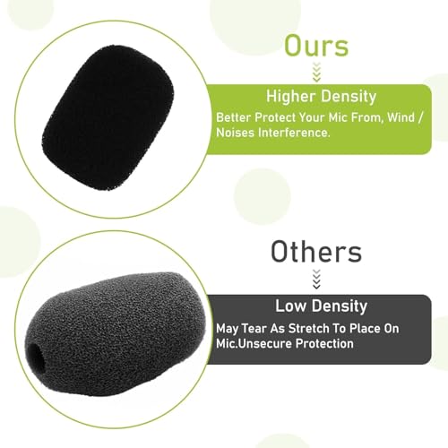 kh Lapel Headset Microphone Windscreen, Mini Size Headset Microphone Foam Cover, Mic Foam Covers for Variety of Headset Microphone, Sponge Material, Noise Reduction (Pack of 10) - Image 5