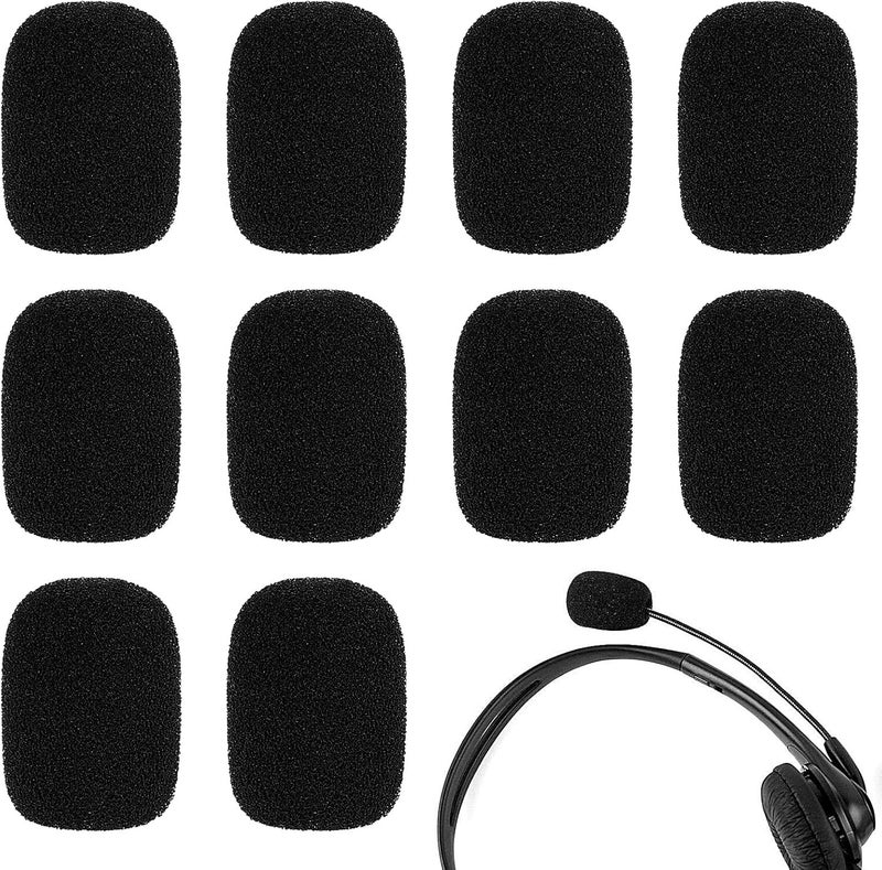kh Lapel Headset Microphone Windscreen, Mini Size Headset Microphone Foam Cover, Mic Foam Covers for Variety of Headset Microphone, Sponge Material, Noise Reduction (Pack of 10) - Image 1