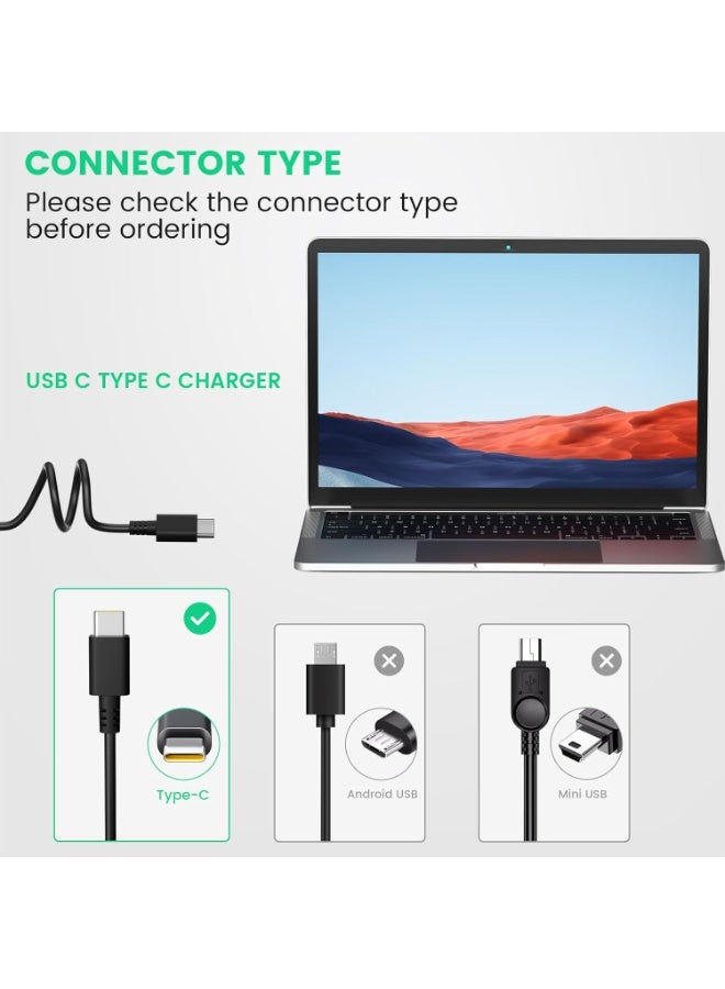 Terabyte 65W 45W Lenovo USB C Charger, Replacement Type-C Laptop Charger, for Lenovo ThinkPad T480 T490s E14 E15 Dell XPS, USB C Adapter, for HP EliteBook Dell XPS, Chromebook with Power supply Cord - Image 3