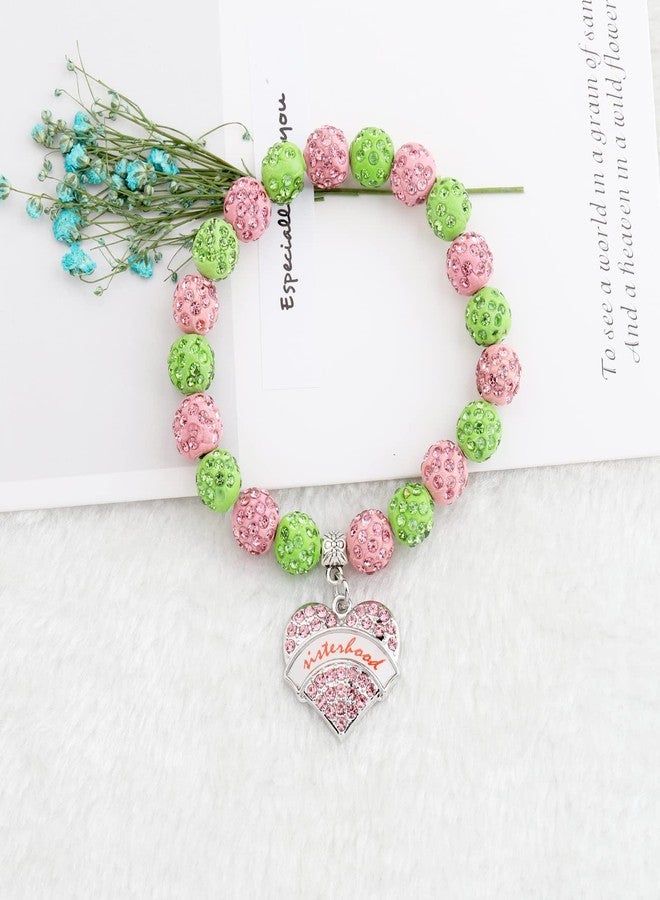 MYOSPARK Greek Sorority Gift Sisterhood Bracelet Sorority Paraphernalia Graduation Gift for Sisters(Sisterhood Pink BR) - Image 2