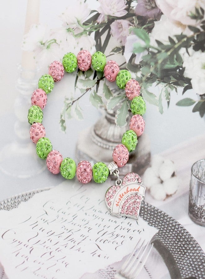 MYOSPARK Greek Sorority Gift Sisterhood Bracelet Sorority Paraphernalia Graduation Gift for Sisters(Sisterhood Pink BR) - Image 4