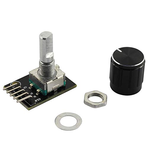 Tegg 2 PCS KY-040 360 Degree Rotary Encoder Module Brick Sensor clickable Switch with Knob Cap for Arduino - Image 2