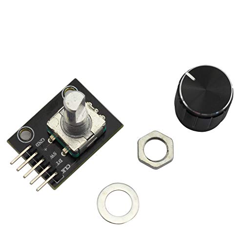 Tegg 2 PCS KY-040 360 Degree Rotary Encoder Module Brick Sensor clickable Switch with Knob Cap for Arduino - Image 3