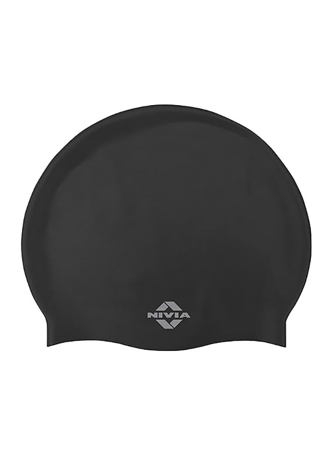 Nivia Classic Silicone Swimming Cap for Adults, Swimming Pool Cap, Swimming Cap for Women & Men, Silicone Cap Swimming, Waterproof (Black) - Image 4