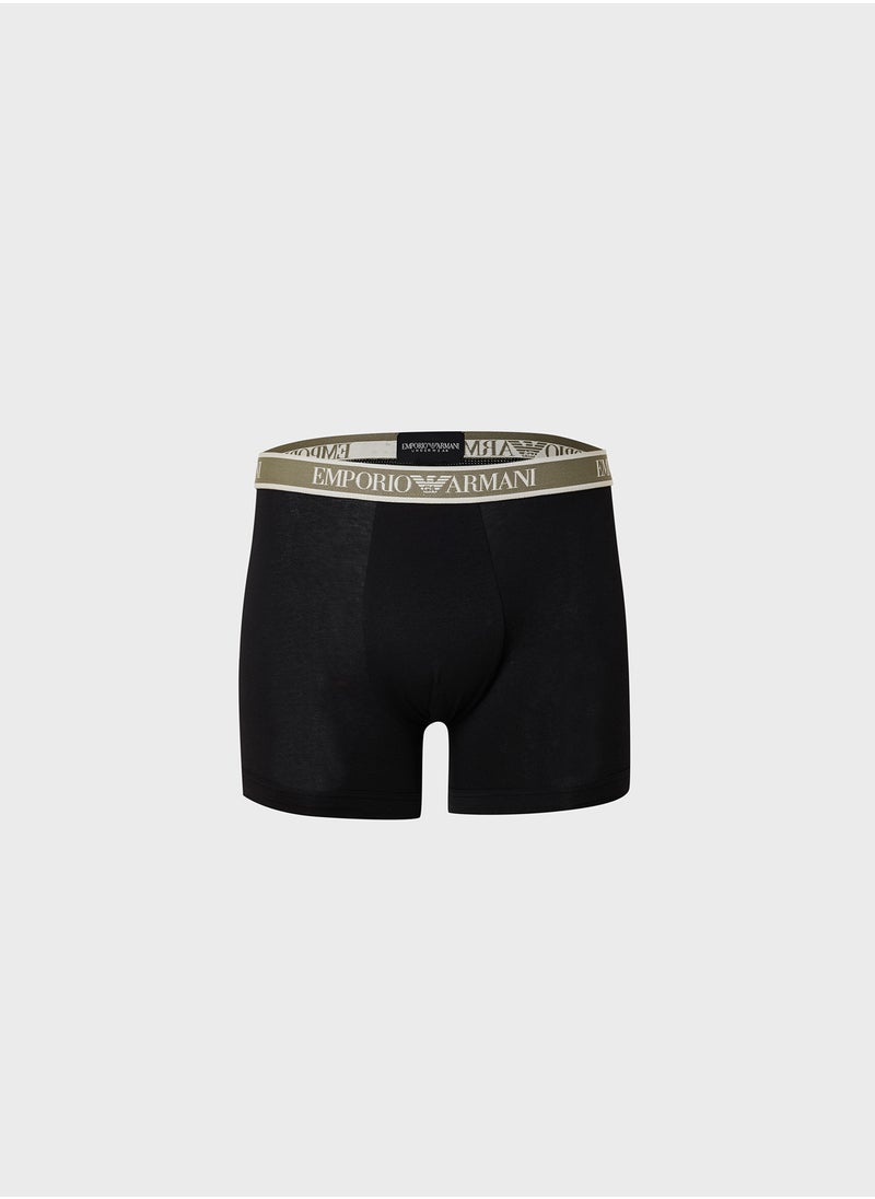 EMPORIO ARMANI 3 Pack Logo Band Boxers  - Image 3