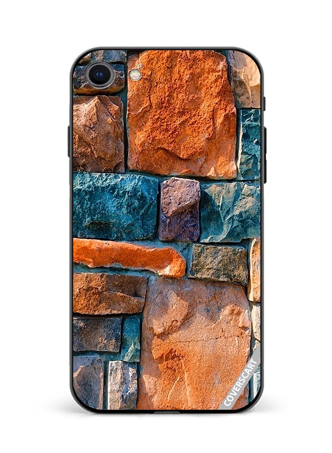 Protective Case Cover For Apple iPhone 7 Abstract Stone Design Multicolour