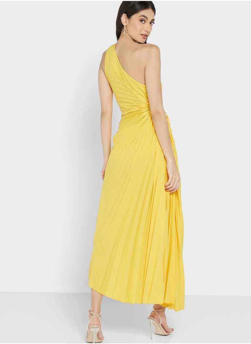 ELLA One Shoulder Pleated Dress