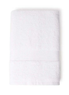 White Rose Towel Matrix White Bath Sheet 500 GSM 100% Cotton Terry Zic Zac Border 85x170 cm Soft Feel Highly Absorbent Quick Dry  - Image 2