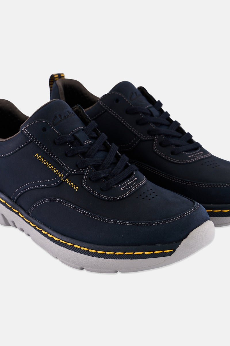 clarks Men Standard Clarks Pro Lace Up Casual Shoes, Navy/Grey - Image 3