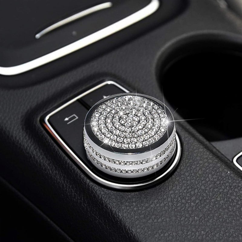 Wivplex Diamond Car Multimedia Button Trim Cover - Image 1