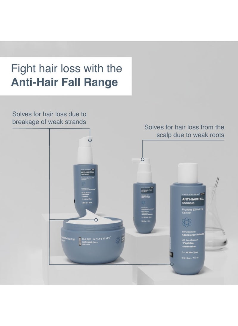 BARE ANATOMY - Bare Anatomy Anti Hair Fall Shampoo|5x Hair Fall Control & Growth|Contains Biotin Adenosine, & Peptides| For All Hair Types | For Women & Men | 100ml - Image 1