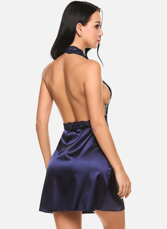 FIMS Pack Of 2 Satin Lace Halter Neck Baby Doll - Image 4
