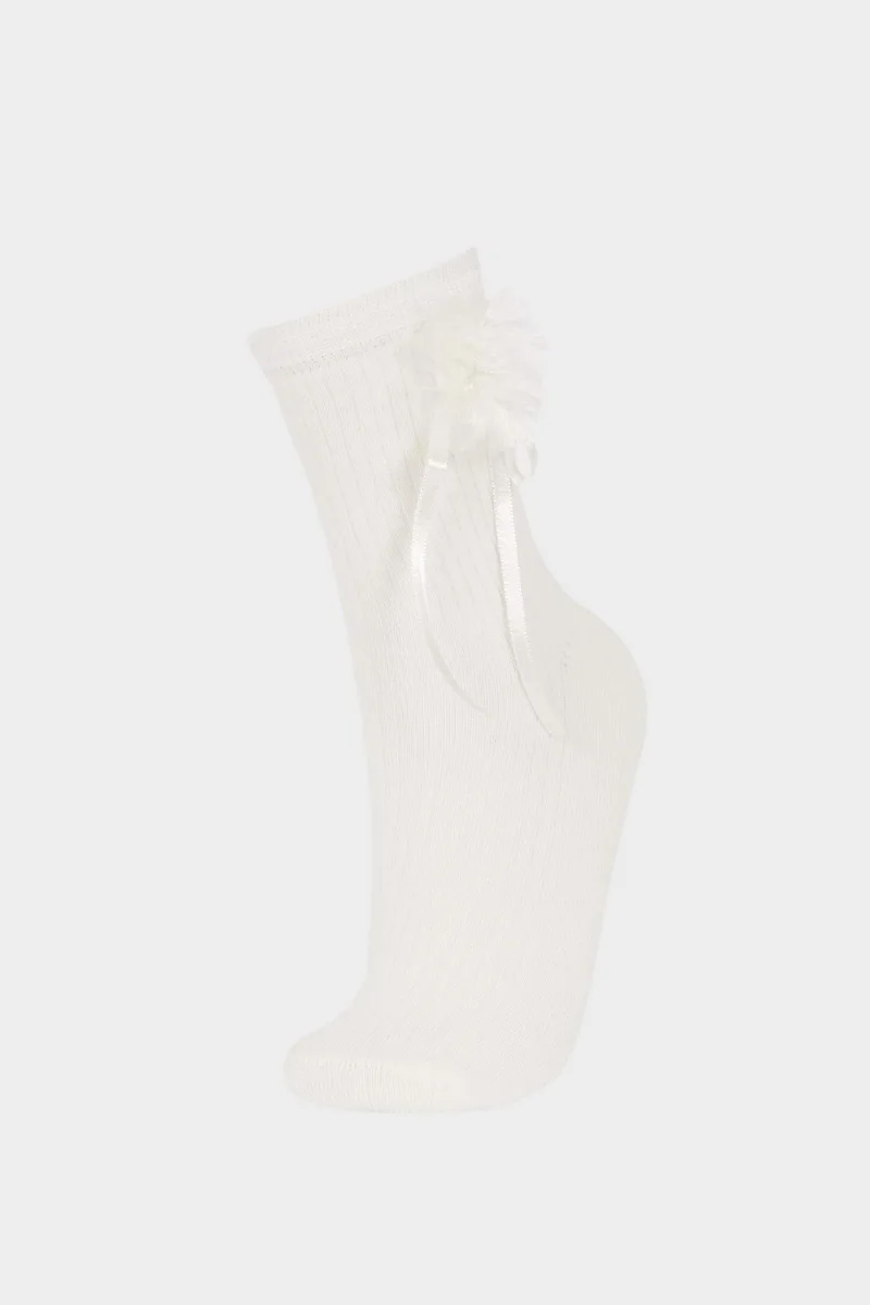 ديفاكتو Woman Seamless Floral Cotton Socks