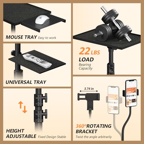 Facilife Projector Stand Tripod on Wheels, Adjustable Height 31-56 Inches, Laptop Tripod Stand Rolling, Heavy Duty Projector Tripod Metal Construction, Multifunctional for Office & Home (31-56 Inches) - Image 5