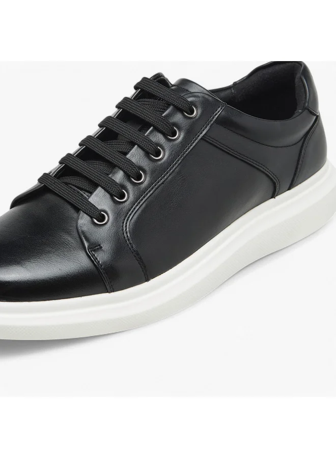 Lee Cooper Men's Panelled Sneakers with Lace-Up Closure
