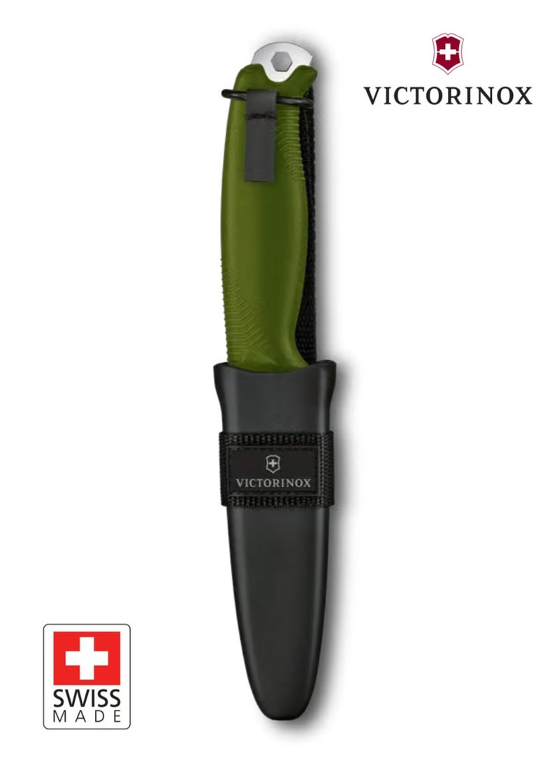 Victorinox Venture 3.0902.4 Green Fixed Blade Outdoor Knife with Sheath - Image 1