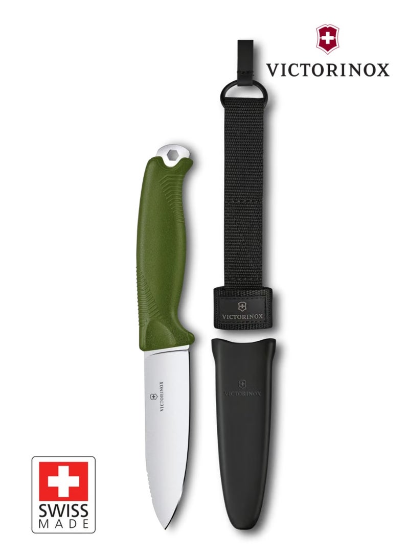 Victorinox Venture 3.0902.4 Green Fixed Blade Outdoor Knife with Sheath - Image 2