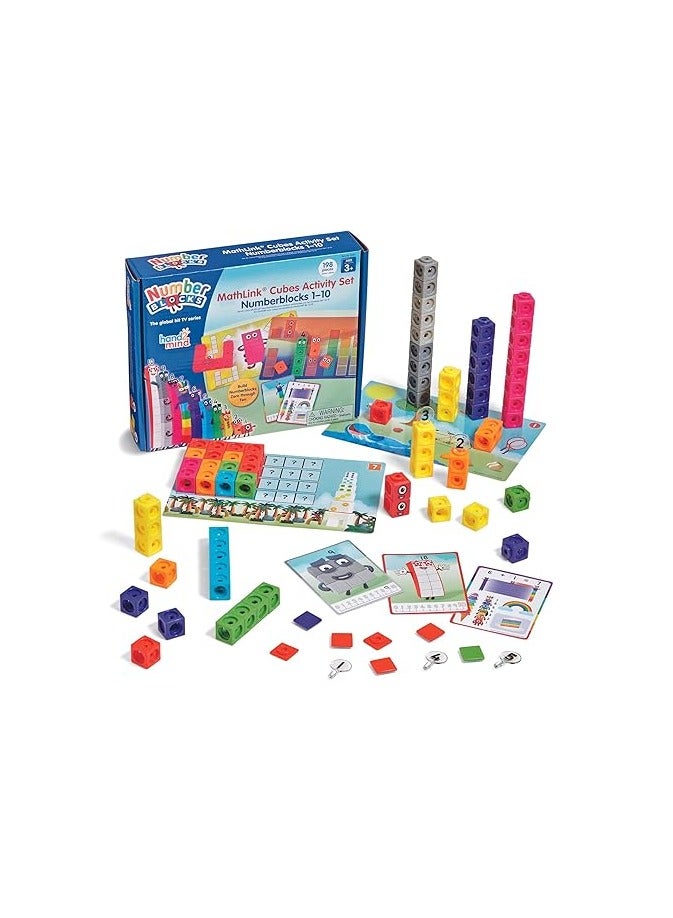 hand2mind hand2mind MathLink Cubes Numberblocks 1-10 Activity Set, 30 Activities Linked to TV Episodes, Math Cubes, Counting Toys, Base Ten Blocks, Montessori Math, Counters for Kids Math, Kindergarten Toys - Image 1