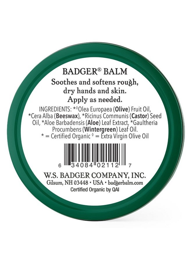 Badger - Hardworking Hands Healing Balm, Aloe Vera & Wintergreen, Working Hand Balm, Balm, for Dry Hands, Hand Moisturizer Balm, Certified Organic Hand Balm, Hand Repair Balm, 0.75 oz (2 Pack) - Image 2