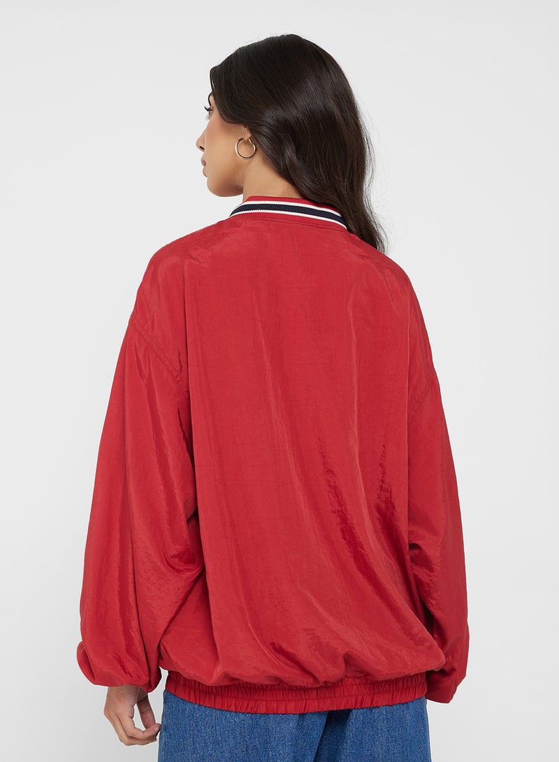 جس سويت شيرت بياقة على شكل حرف  بشعار للجنسين - Image 4