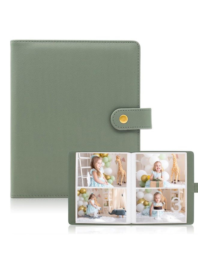 Tugle Photo Album 4x6, 152 Pockets PU Leather Cover Large Capacity Picture for Family Wedding Anniversary Baby Vacation (Green) - Image 1