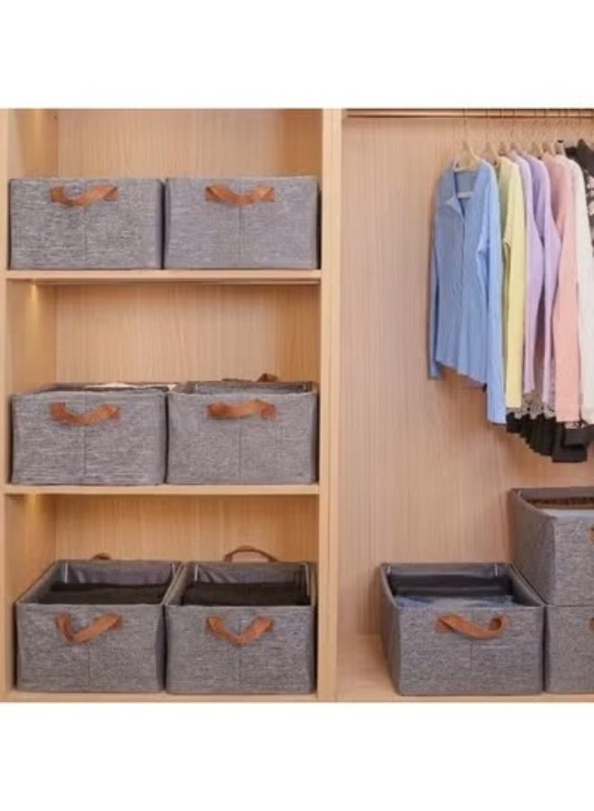 (2 pieces) of foldable Oxford storage box for organizing clothes, towels and furnishings, size 44*30*20 cm (color may vary)