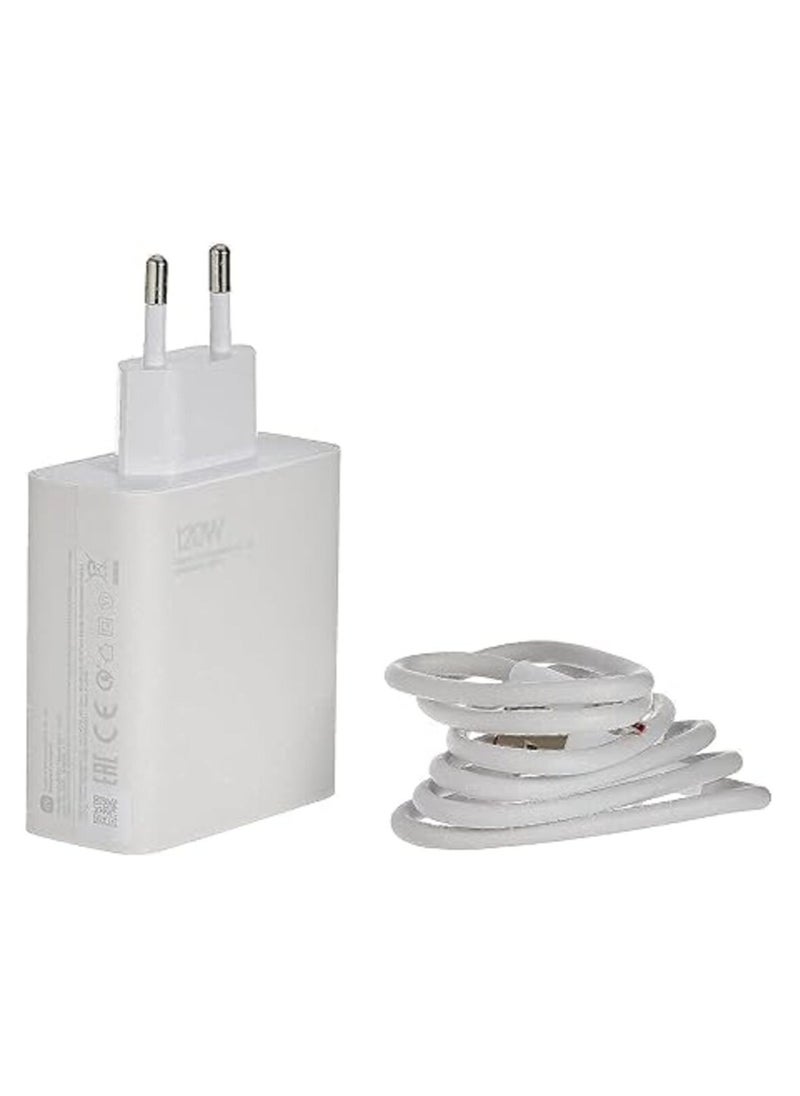 MUNTAQI Xiaomi 120W Charging Combo Type A (White) – High-Speed Wall Charger and Type-A Cable for Xiaomi Devices – Fast, Efficient Charging, Compatible with Xiaomi Phones, Tablets & More – Compact Design, Safe Power Delivery - Image 2