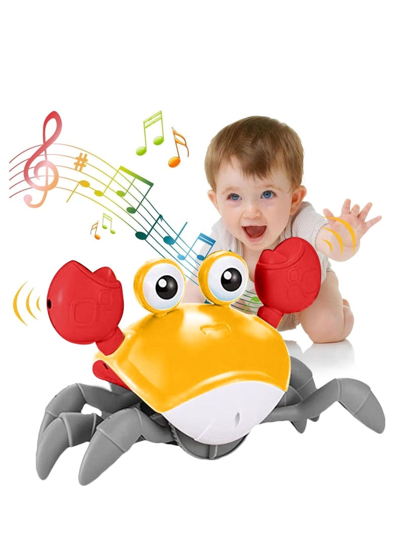 BAYBEE Electric Runaway Crab Toy For Kids Baby Toys Interactive Escaping Toys With Music Led Light Best Gift Fun Toys Electronic Musical Toys Crawling Toys For Baby Toddlers 1 2 3 Years Boys Girls  - Image 1