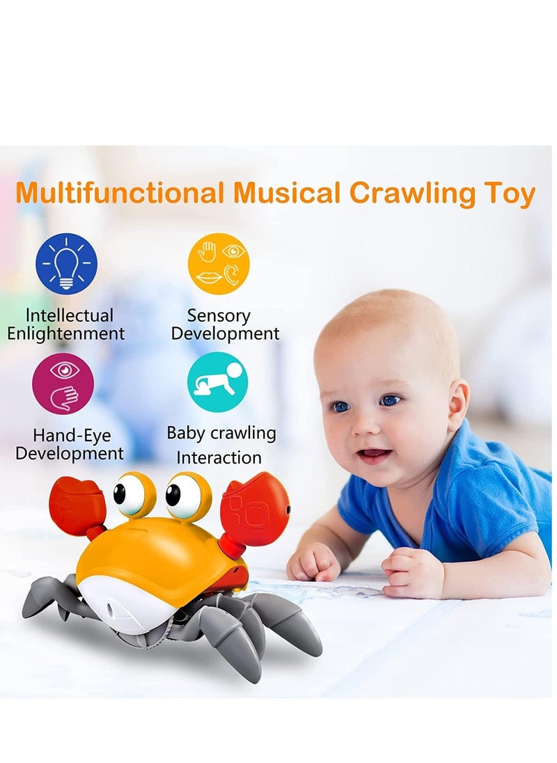 BAYBEE Electric Runaway Crab Toy For Kids Baby Toys Interactive Escaping Toys With Music Led Light Best Gift Fun Toys Electronic Musical Toys Crawling Toys For Baby Toddlers 1 2 3 Years Boys Girls  - Image 2