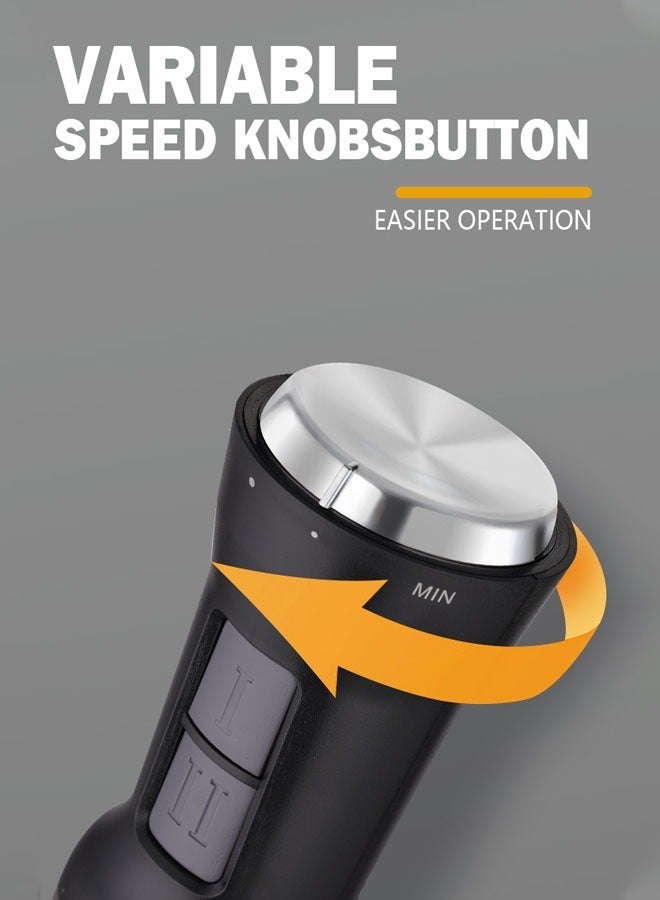 4-in-1 Electric Hand Blender,Handheld Blender,Whisk,350ml Chopper Stainless Steel Blades,700ml Beaker, 3000 W,JMK3006A Black/Silver - view 3