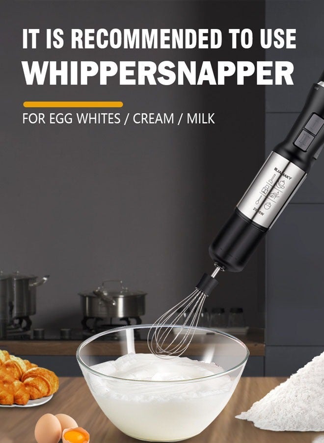 4-in-1 Electric Hand Blender,Handheld Blender,Whisk,350ml Chopper Stainless Steel Blades,700ml Beaker, 3000 W,JMK3006A Black/Silver - view 5