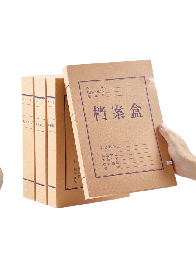 Kingdee A4 File Box, Kraft Paper High-Quality Thickened Paper Document Box, 3Cm Wide, 310*220Mm, 10 Pieces/Pack - Image 3