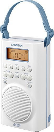 Sangean H205 Shower Radio AM/FM Waterproof, Weather Alert, Digital Tuning, White - Image 2