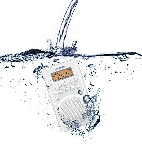 Sangean H205 Shower Radio AM/FM Waterproof, Weather Alert, Digital Tuning, White - Image 3
