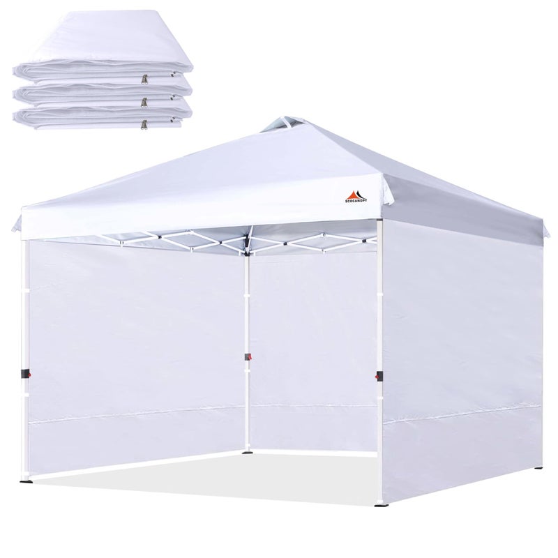 SCOCANOPY SideWall for 12x12ft Canopy Frame, 3 Pack SunWalls Only,(White) - Image 1