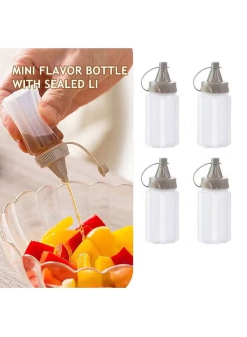 8 Pcs Mini Condiment Squeeze Bottles, 1oz Plastic Ketchup Bottles Squirt Honey Tomato Salad Dressing Container for Bento Box, Lunch, BBQ, Camping - Image 3