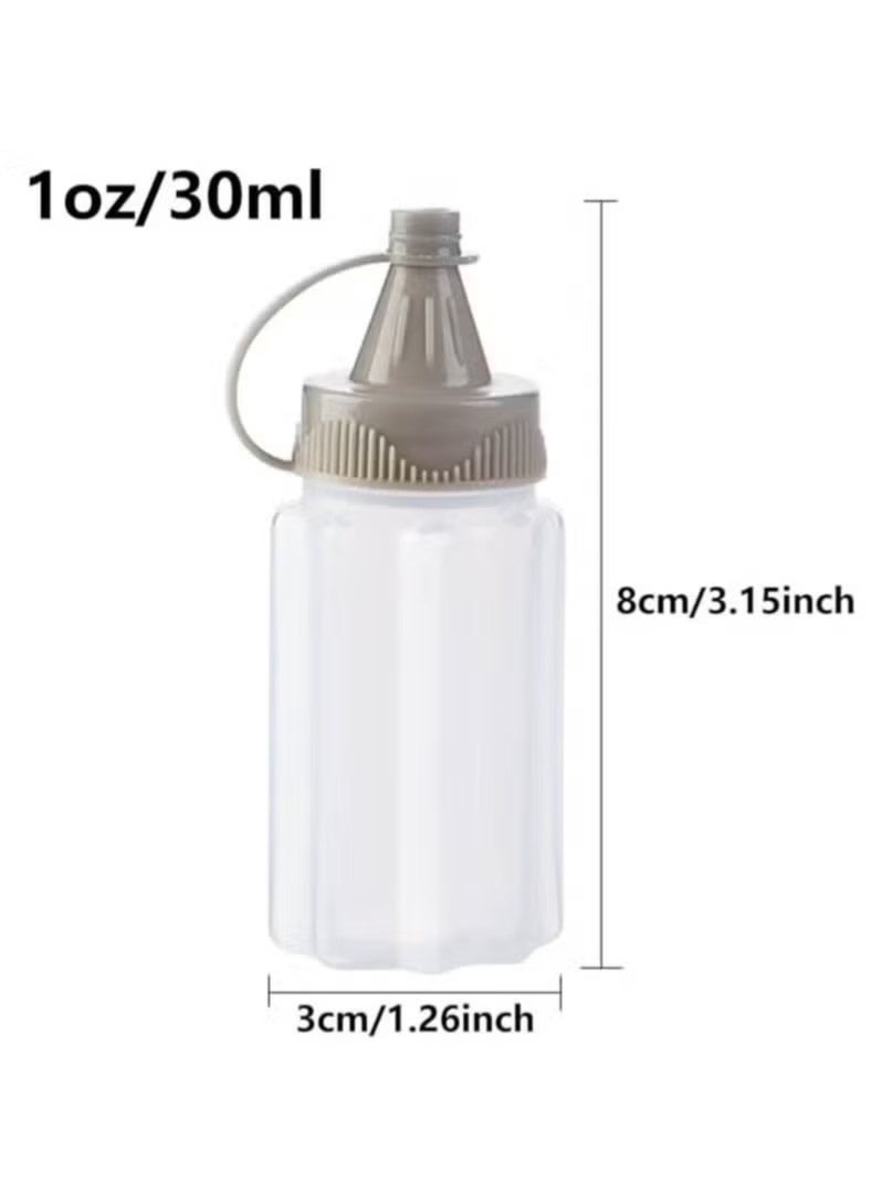 8 Pcs Mini Condiment Squeeze Bottles, 1oz Plastic Ketchup Bottles Squirt Honey Tomato Salad Dressing Container for Bento Box, Lunch, BBQ, Camping - Image 5
