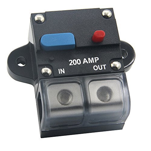 ZOOKOTO 1224 Volt DC 200A Circuit Breaker 0 or 4 Gauge Trolling Motor Auto Car Marine Boat Bike Stereo Audio Inline Fuse Holders Inverter 200A - Image 1