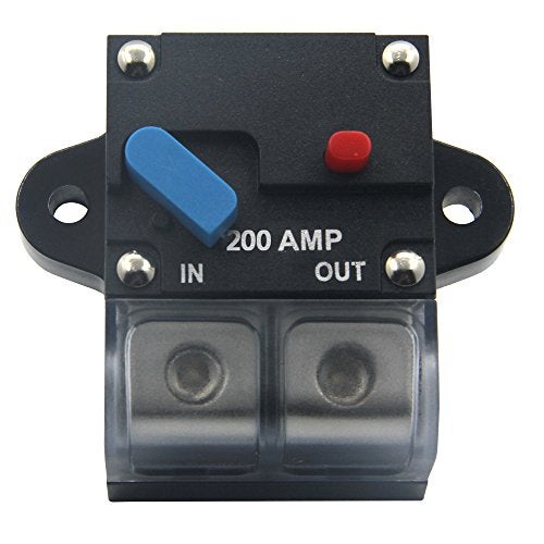 ZOOKOTO 1224 Volt DC 200A Circuit Breaker 0 or 4 Gauge Trolling Motor Auto Car Marine Boat Bike Stereo Audio Inline Fuse Holders Inverter 200A - Image 5