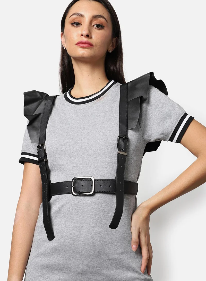 صوص هاوت حزام خصر أسود سادة