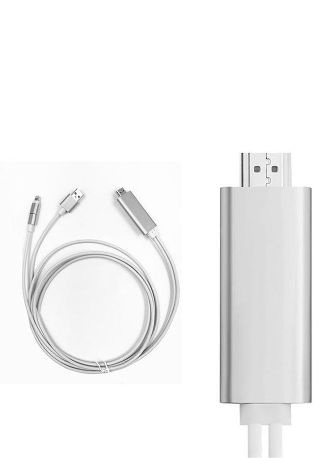 USB Cable HD1080P Adapter To HDMI/HDTV Lightning Digital AV Cable For iPhone/iPad/iPod White - Image 2