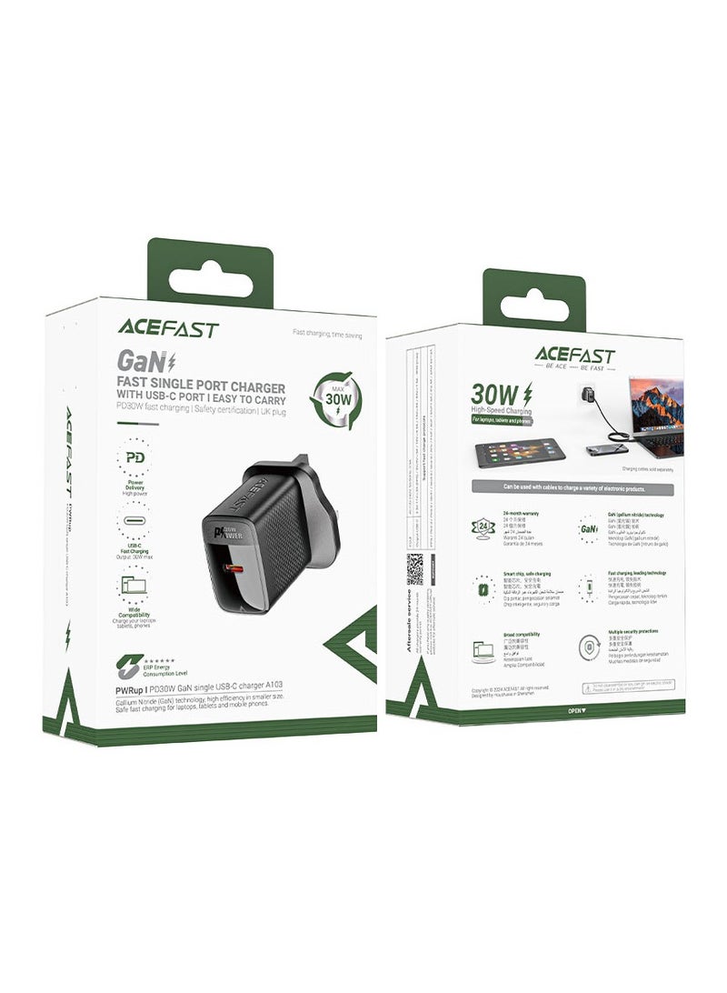 ACEFAST Fast Charge Wall Charger A103 PD30W GaN 1xUSB-C  UK - Image 2