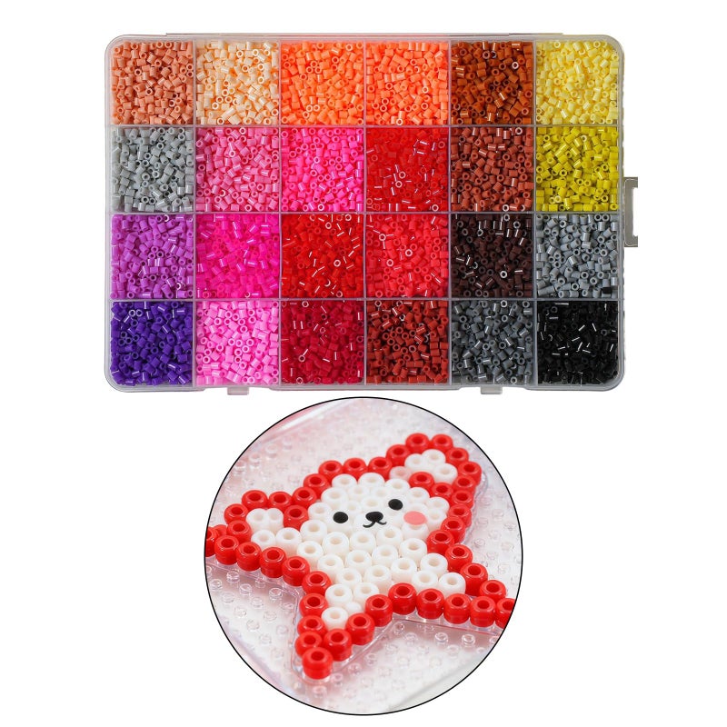 Colorful 2 6mm Puzzle Bead Art Craft Set 24 Slot With Case For Hands On Learning - Image 3