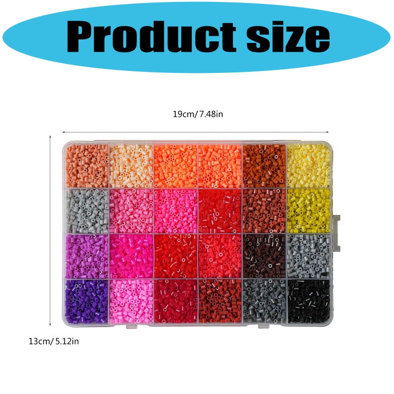 Colorful 2 6mm Puzzle Bead Art Craft Set 24 Slot With Case For Hands On Learning - Image 4