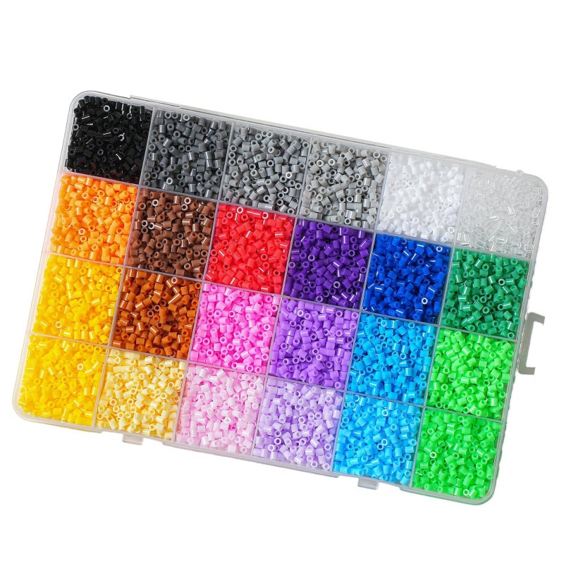 Colorful 2 6mm Puzzle Bead Art Craft Set 24 Slot With Case For Hands On Learning - Image 2