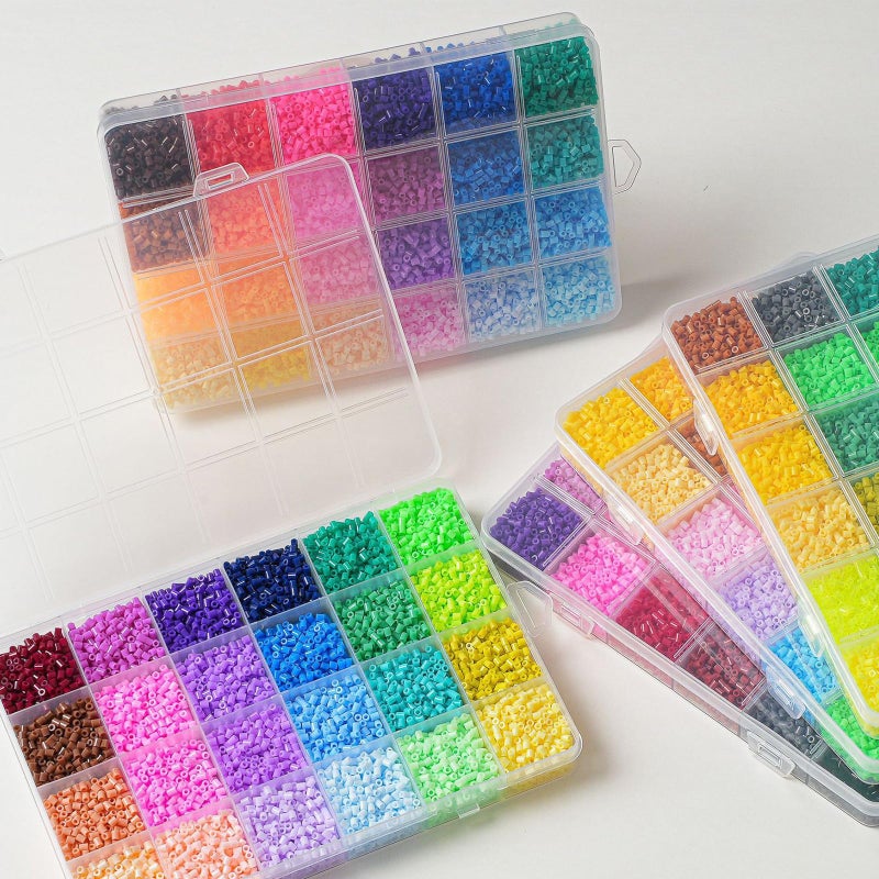 Colorful 2 6mm Puzzle Bead Art Craft Set 24 Slot With Case For Hands On Learning - Image 5