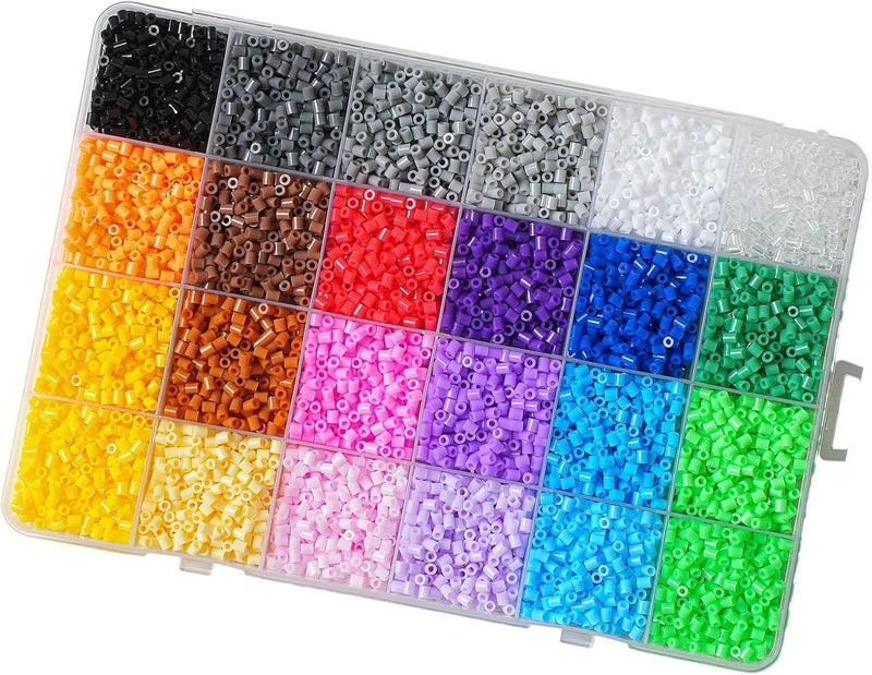 Colorful 2 6mm Puzzle Bead Art Craft Set 24 Slot With Case For Hands On Learning - Image 1