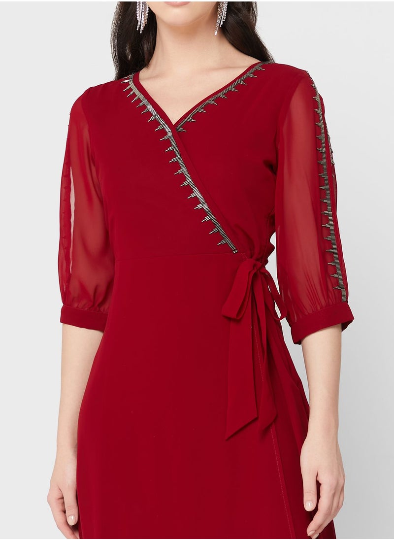 Khizana Embellished Trim Detail Dress  - Image 3
