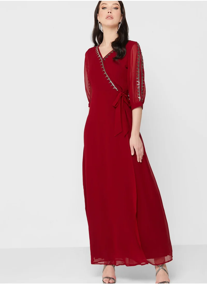 Khizana Embellished Trim Detail Dress