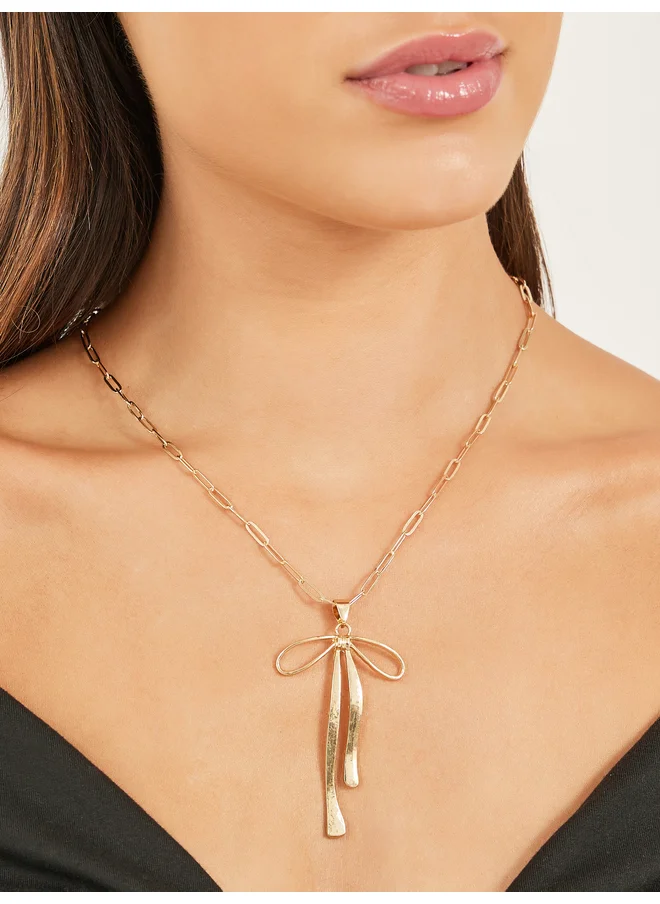 ستايلي Styli Bow Pendant Necklace